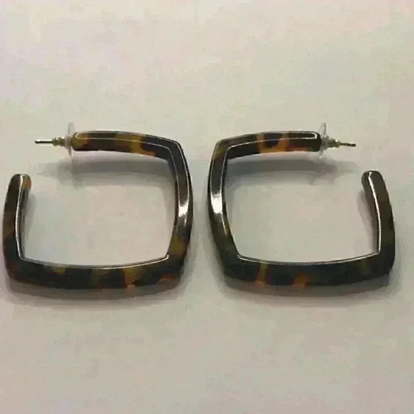J Crew New Square Hoop Earrings - Picture 3 of 8